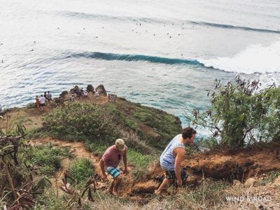 Hiking up from Honolua