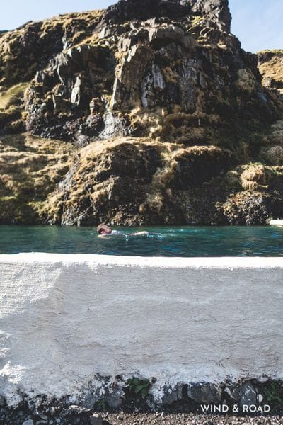 Drone over pool